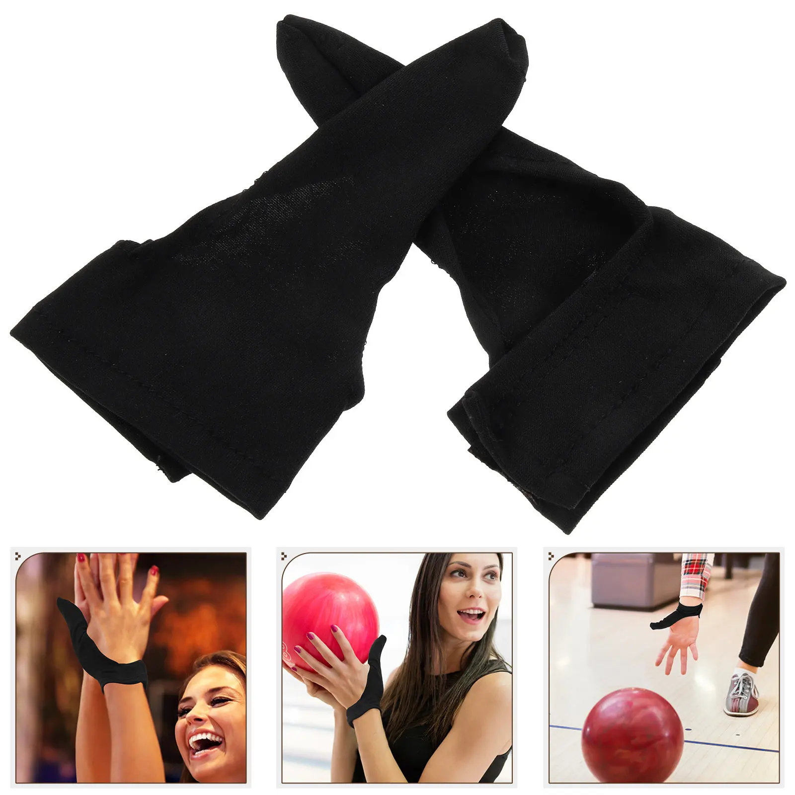 

1 пара компактных, легких, мягких, дышащих, многоразовых защитных накладок для пальцев для боулинга, спортивные перчатки для боулинга