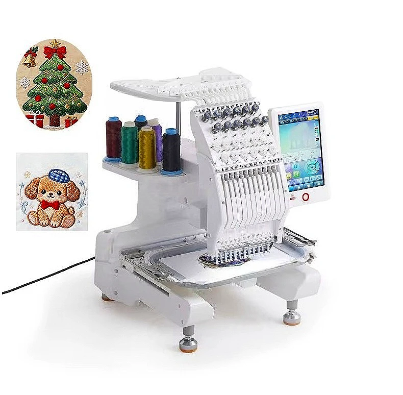 Single Head Heavy Duty Industrial Embroidery Unit for Rugged Fabric Denim Leather Canvas Customized  for Workwear Jacket