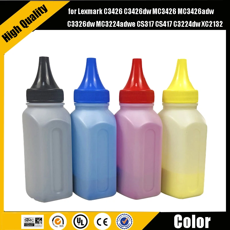 Color Refill Toner Powder for Lexmark C3426 C3426dw MC3426 MC3426adw C3326dw MC3224adwe CS317 CS417 C3224dw XC2132 Cartridge