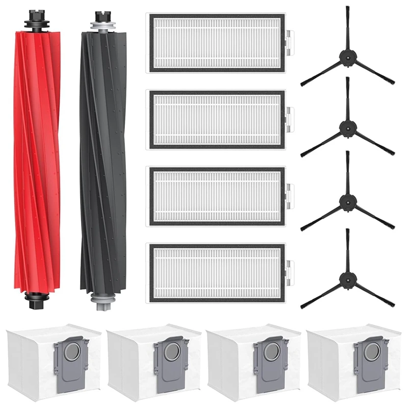 Piezas de repuesto para Robot aspirador Roborock Q5 Max + Q5 Pro + Q8 Max +, cepillo lateral principal, filtro Hepa, bolsas de polvo