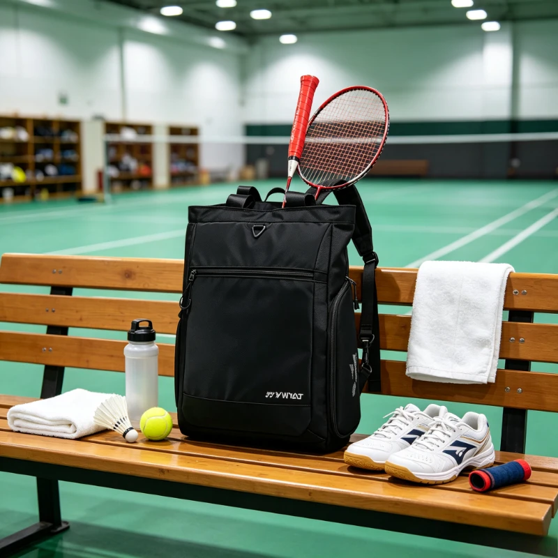 Unisex 3-Racket Badminton Backpack, Large Capacity Student Sports Bag, Waterproof Wear Resistant Breathable Comfort Pack for Gym