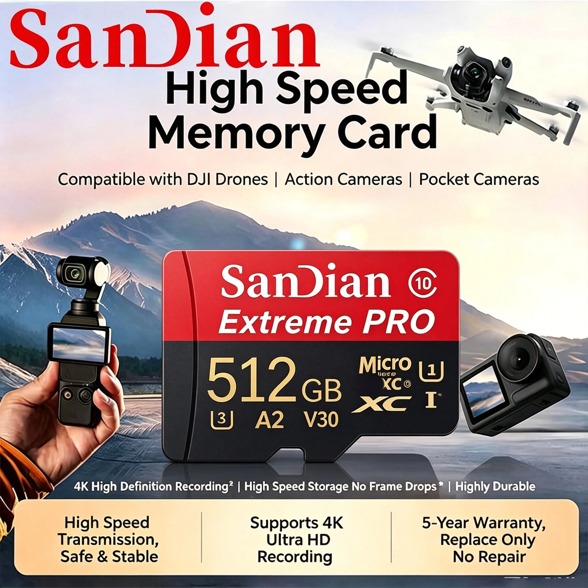 32GB 64GB 128GB Superior Micro TF SD Card TF Cards SD Cards Memory Card for Phone/Gaming Console/Camera/Baby Monitor/Tablet