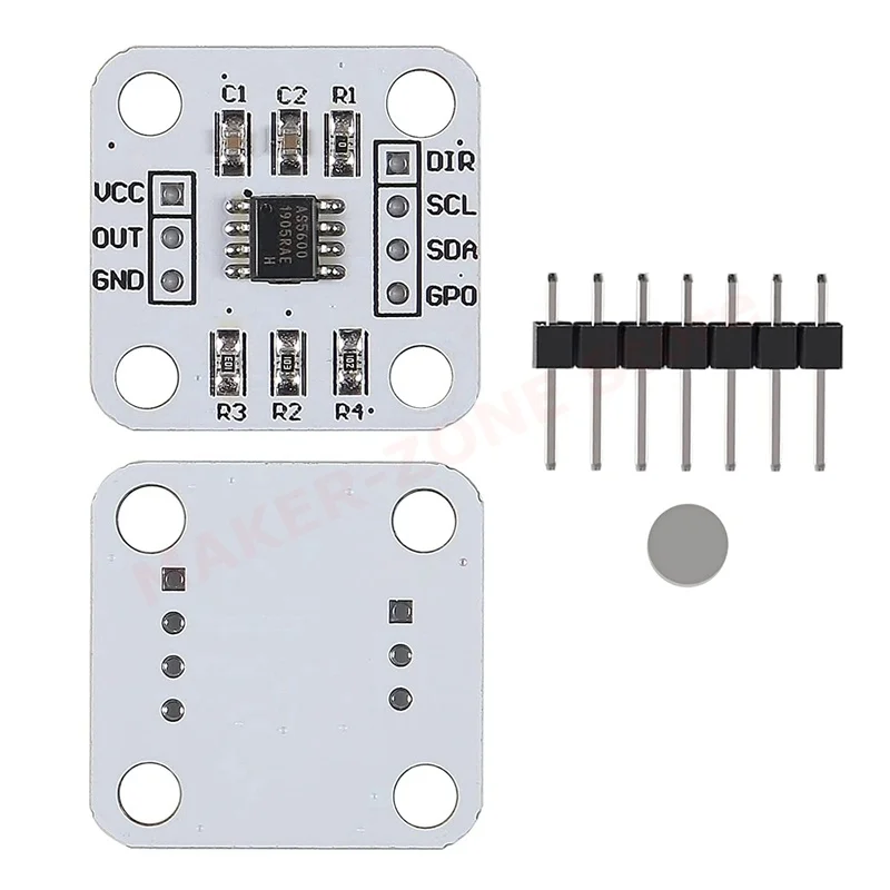 4 Pcs AS5600 Magnetic Encoder 12bit high Precision Magnetic Induction Angle Measurement Sensor Module 3.3V