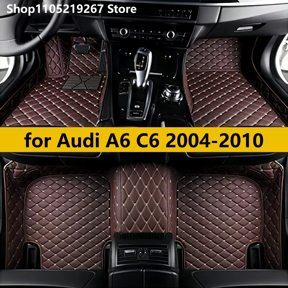Car Floor Mat Fit for Audi A6 C6 2004 2005 2006 2007 2008 2009 2010 Auto Accessories Car Carpet