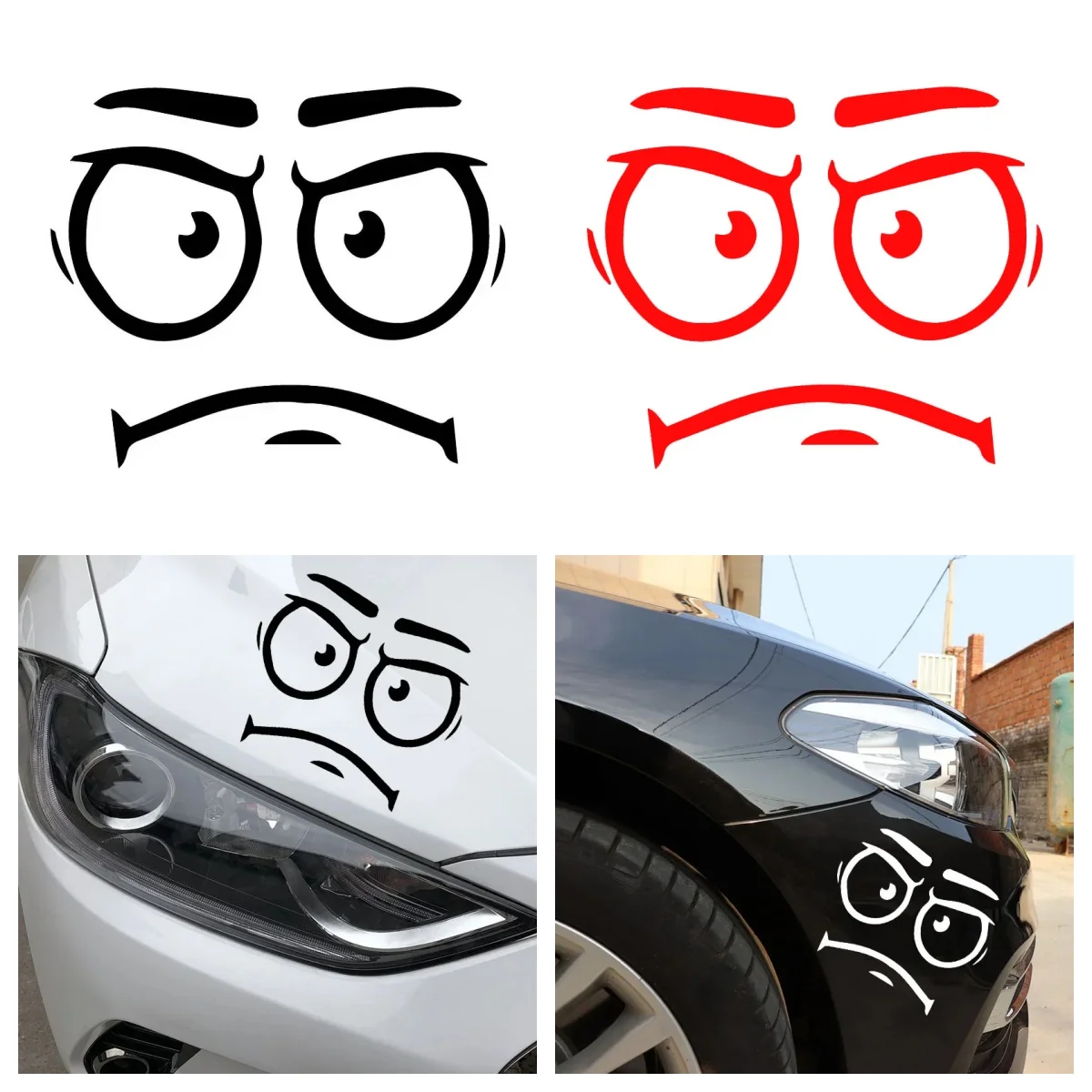 

Personality Car Sticker Sad Face Naughty Cartoon Waterproof and Sunscreen Vinyl Decal Window Vinyl Decal Decoration