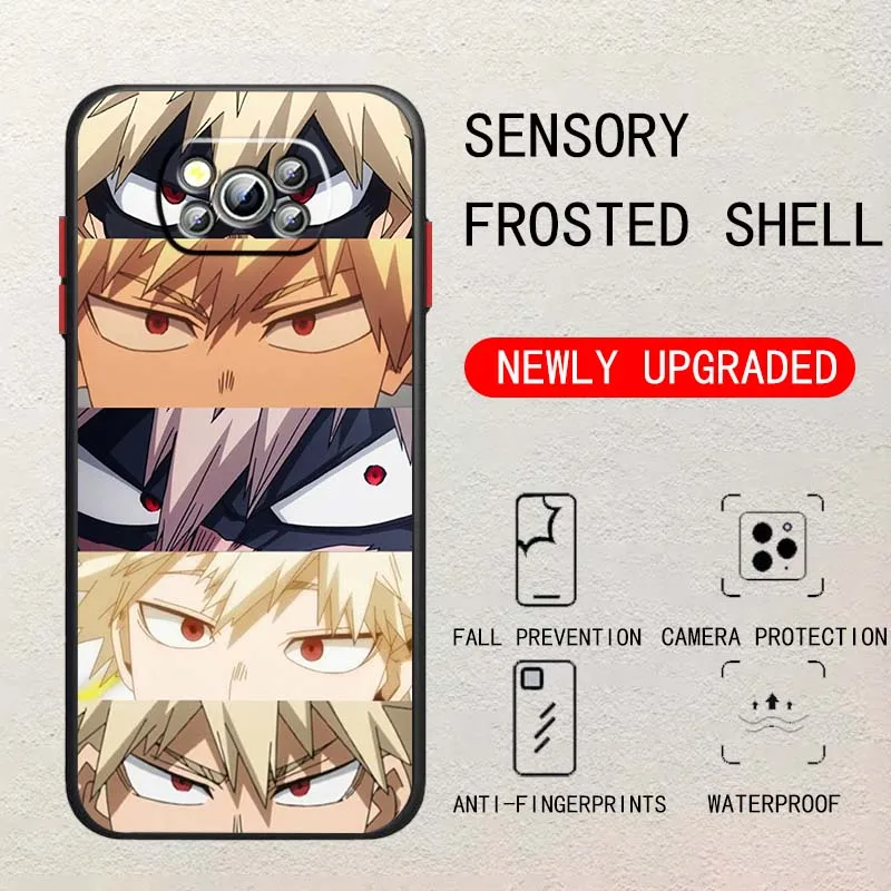 Bakugo Katsuki Anime For Xiaomi Poco X6 X5 X4 X3 M7 M6 M5 M4 F6 F5 F4 F3 Pro GT NFC Phone Case Cover