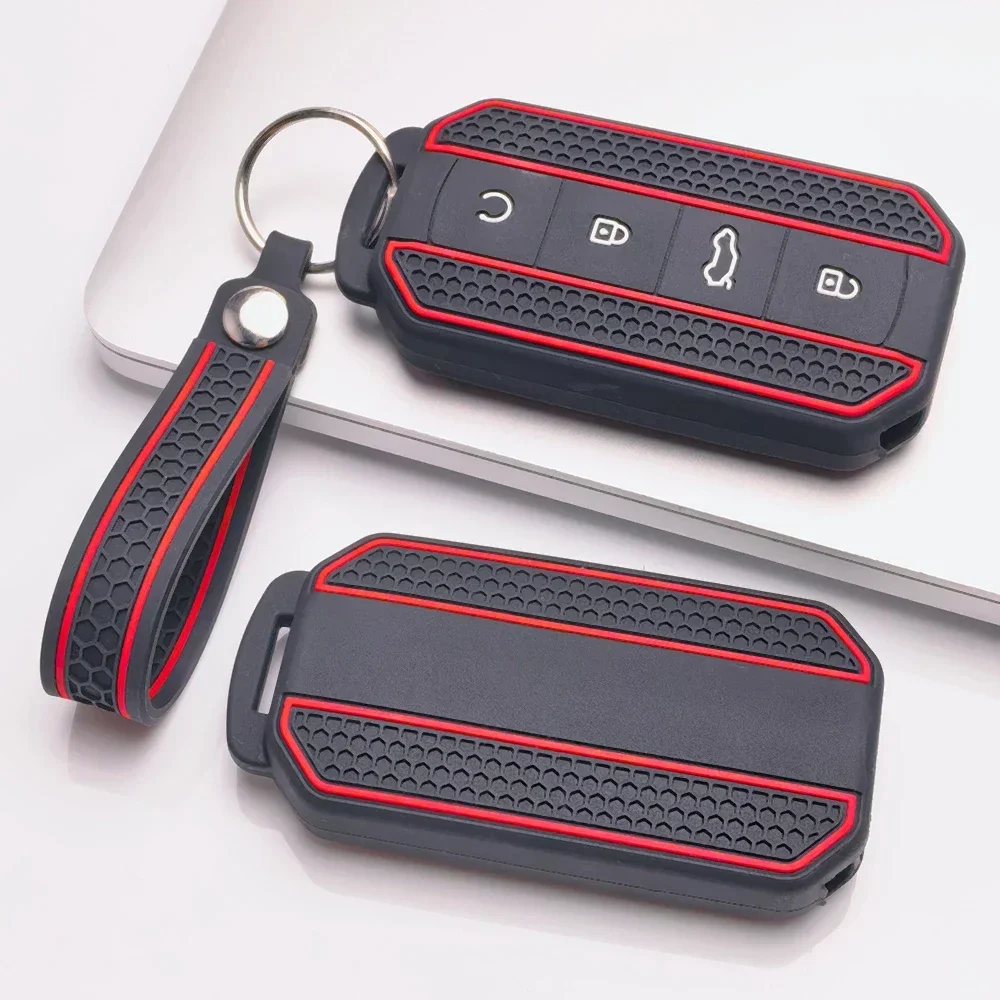 Key Fob Cover for CHERY Tiggo 8 Pro Plus Tiggo 9 Omoda C5 Jaecoo 8 Arrizo 8 Exeed TXL LX Four with Keychain Anti-Scratch