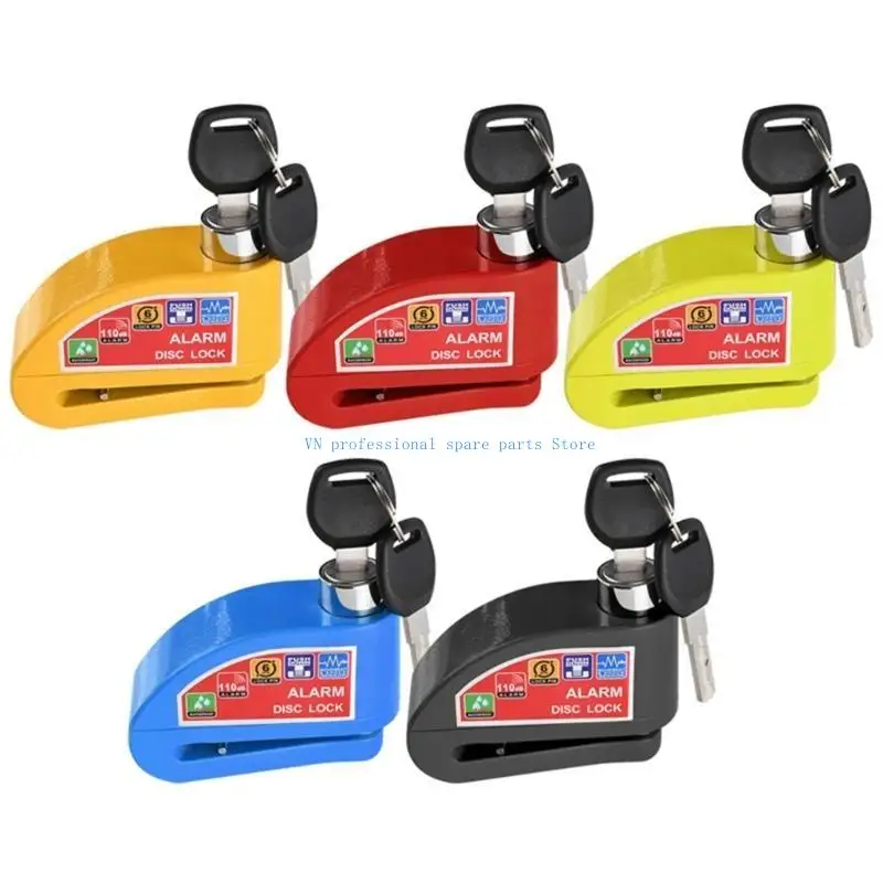 

41XA Disc Brake Lock Motorcycle Alarm Set Theft Prevention Security Wheel Disk Lock with Keys Lanyard Carry for Bikes