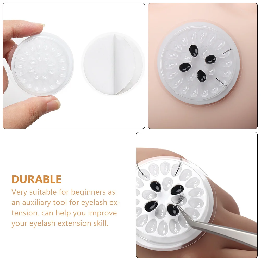 20 個フラワーまつげ接着剤プレート移植まつげホルダーツールサロン供給遅延乾燥時間つけまつげ顔料プレート