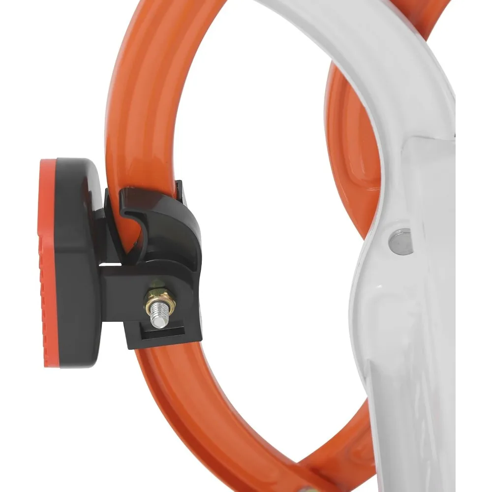 سلم عطلي عالي التحمل ذو 11 خطوة بسعة 661 رطلاً، نظام سحب قابل للطي بطول 9 أقدام، هيكل من سبائك الصلب للوصول العلوي