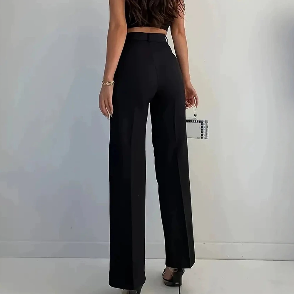 Mia Muse Pants Summer High Waist Full Length Comfortable 2025 Plain Casual Pants For Women