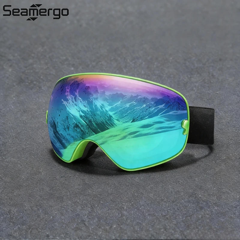 

Очки для катания на лыжах SEAMERGO с двойным антизапотевающим покрытием, унисекс, удобные, прочные и долговечные, с оправой из ТПУ, модель Kaka