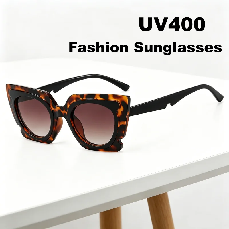 

Unique Cat-Eye Sunglasses Classic Trendy Oversized Frames UV400 Shades Eyewear Luxury Brand Designer Ladies Stylish Eyewear