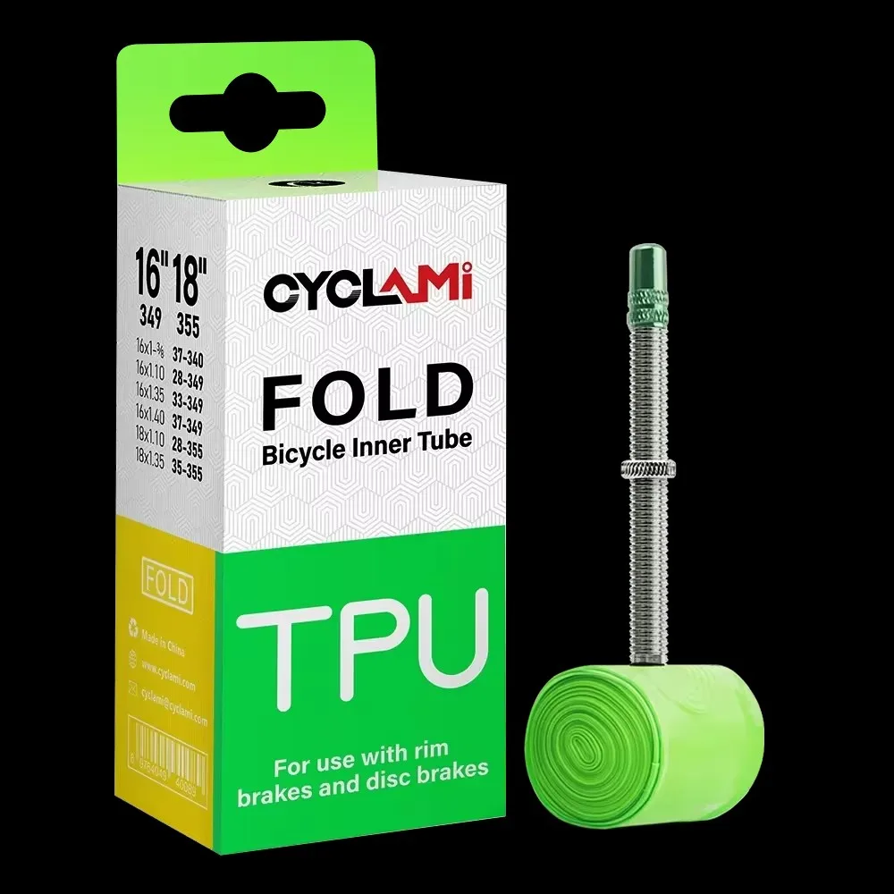 CYCLAMi-Chambre à Air Ultralégère en TPU pour Vélo Pliant, Durable, 349, 355, 406, 451, 16 Pouces, 18 Pouces, 20 Pouces, Valve Française, Super Légère