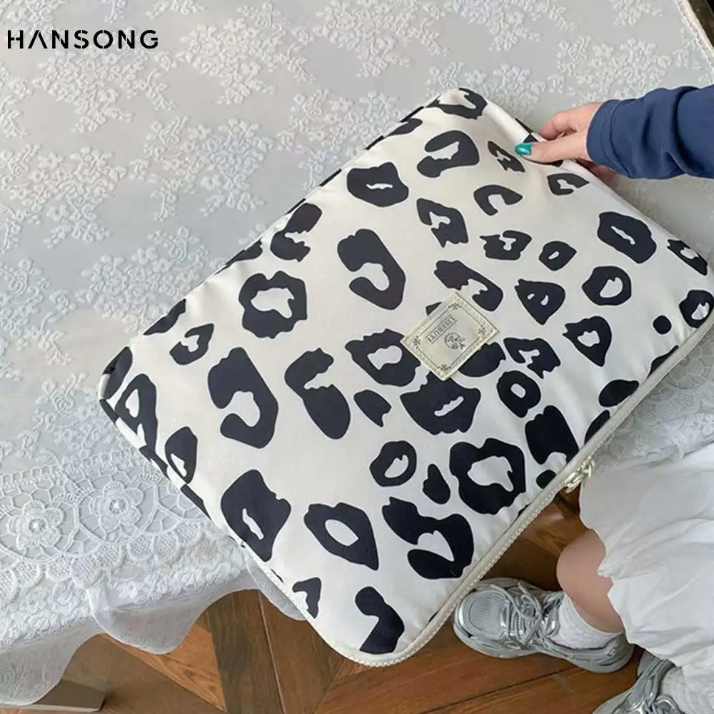 

Chilly style Leopard Print Retro Fashion Laptop Bag 11-15 Inch HandBag Notebook Pouch Portable Macbook Air Pro Case Portable