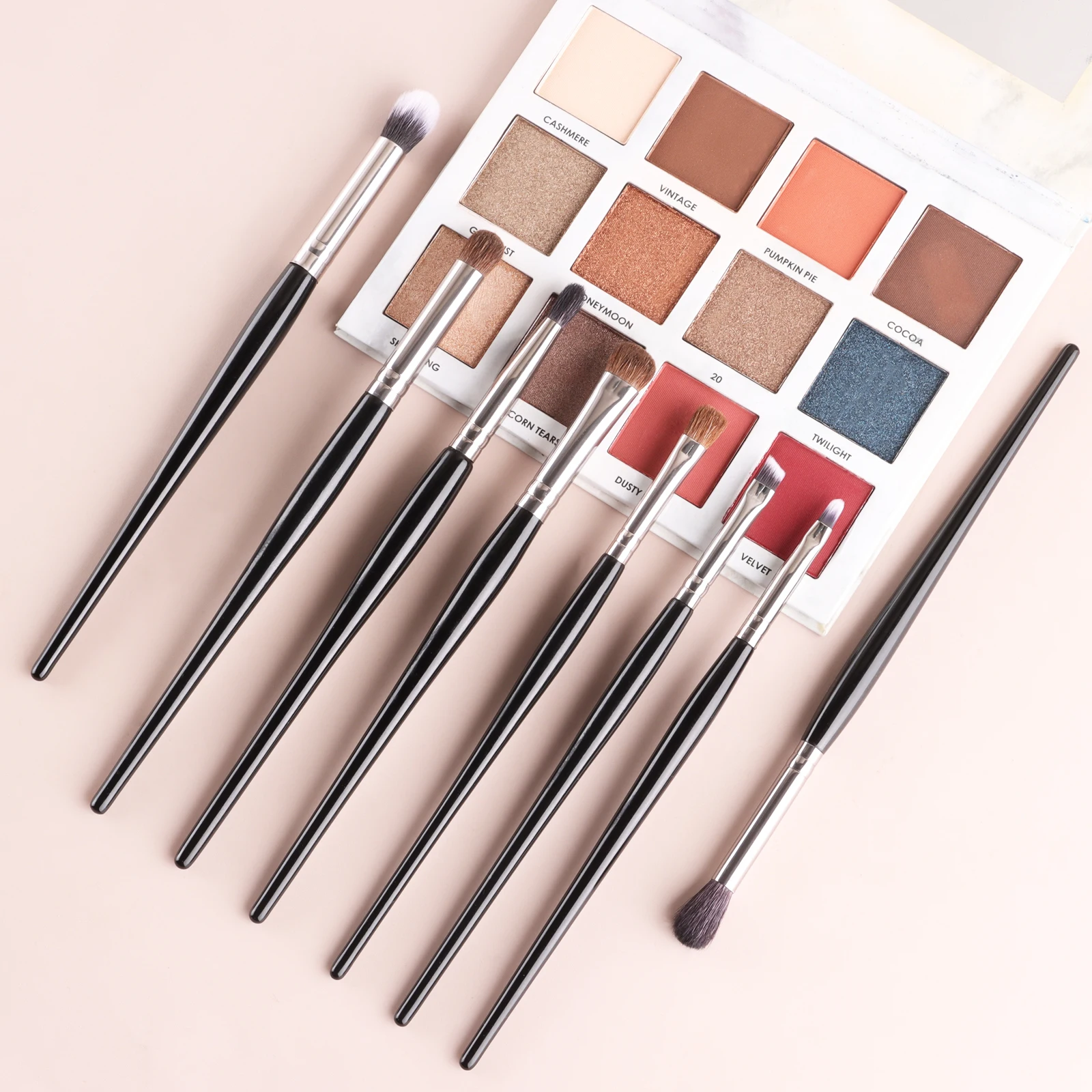 8Pcs Cosmetic Eye Brushes, Blending Packing Detail Brushes, Soft Bristles for Daily Eye Makeup Application