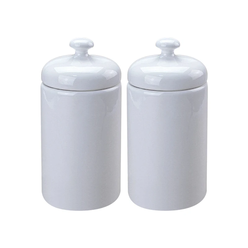 

Wholesale Price Popular 500ml White Straight Sublimation Blank Ceramic Cookie Storage Jar with cover