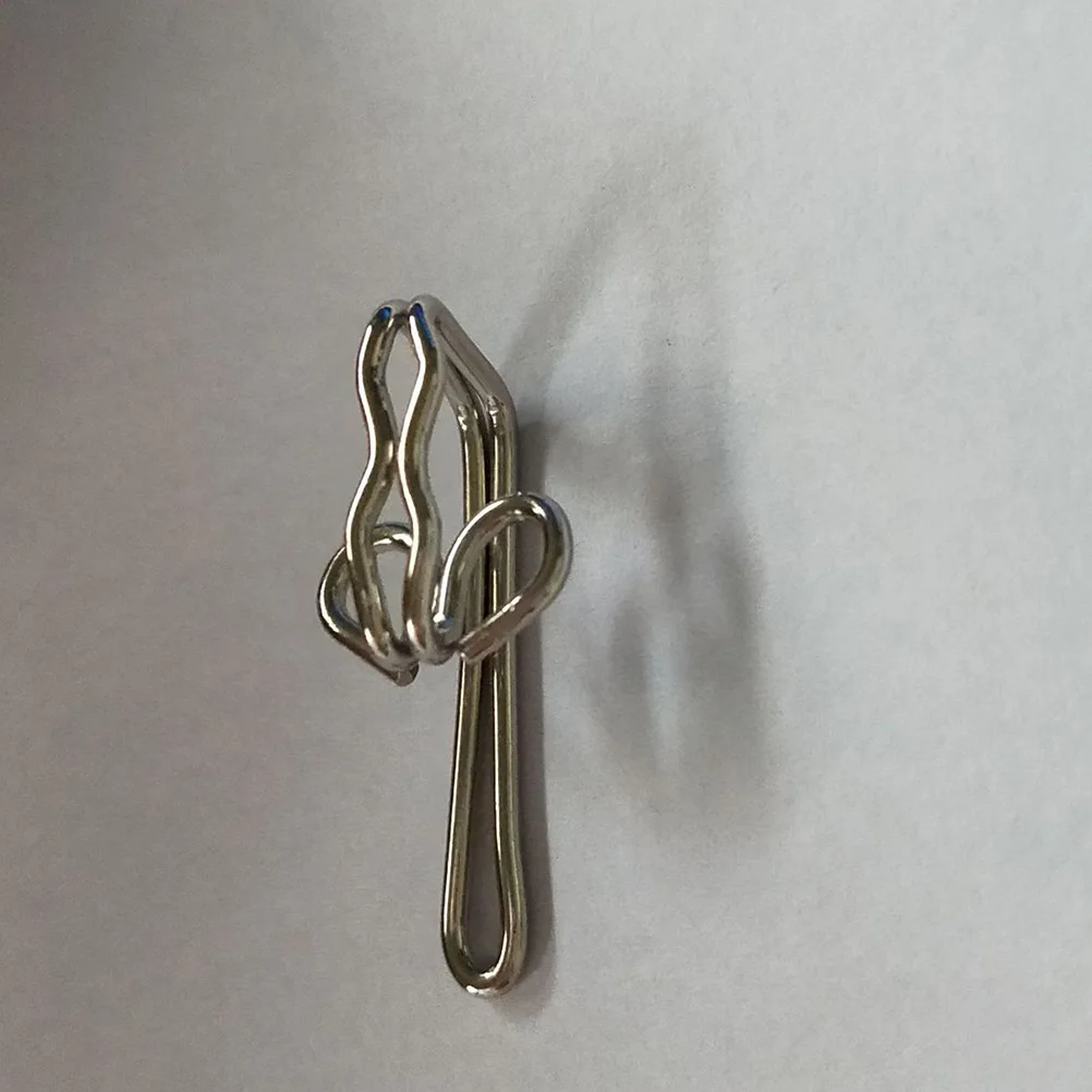 100 Stück vernickelter Eisendraht für Vorhänge, Dusche, Verdunkelungsvorhänge, Vintage-Stil, dekoratives Hängezubehör, Haken für