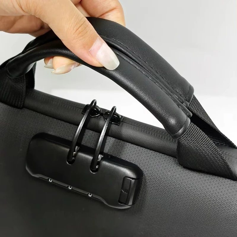 Eva Fireproof Waterproof Document Bag Handheld Briefcase For Valuables Information Storage