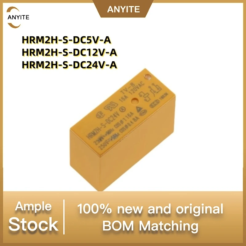 New10Pcs/LOT    HRM2H-S-DC5V-A     HRM2H-S-DC12V-A     HRM2H-S-DC24V-A   HRM2H-S  16A 5V 12V 24V  6PIN