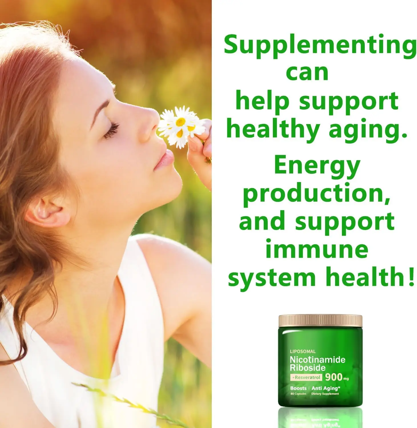 Nicotinamide Riboside Resveratrol,Supplement with Nicotinamide Riboside,Riboside Resveratrol, Supplement for Energy, Focus.