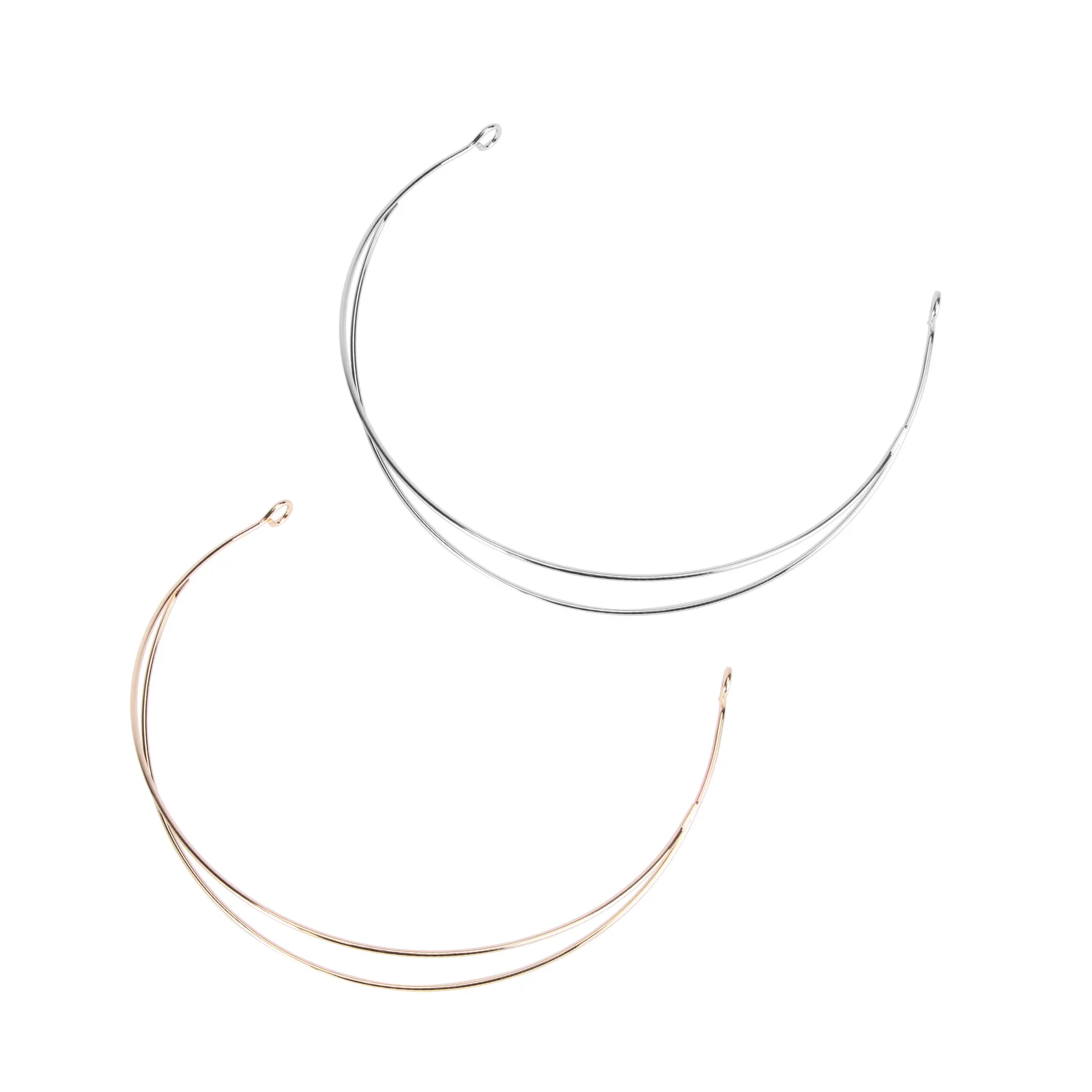 

2 шт., обруч для волос «сделай сам», повязка на голову из сплава, золото, серебро, женские аксессуары для волос, простой дизайн для ежедневного использования, упражнений, путешествий