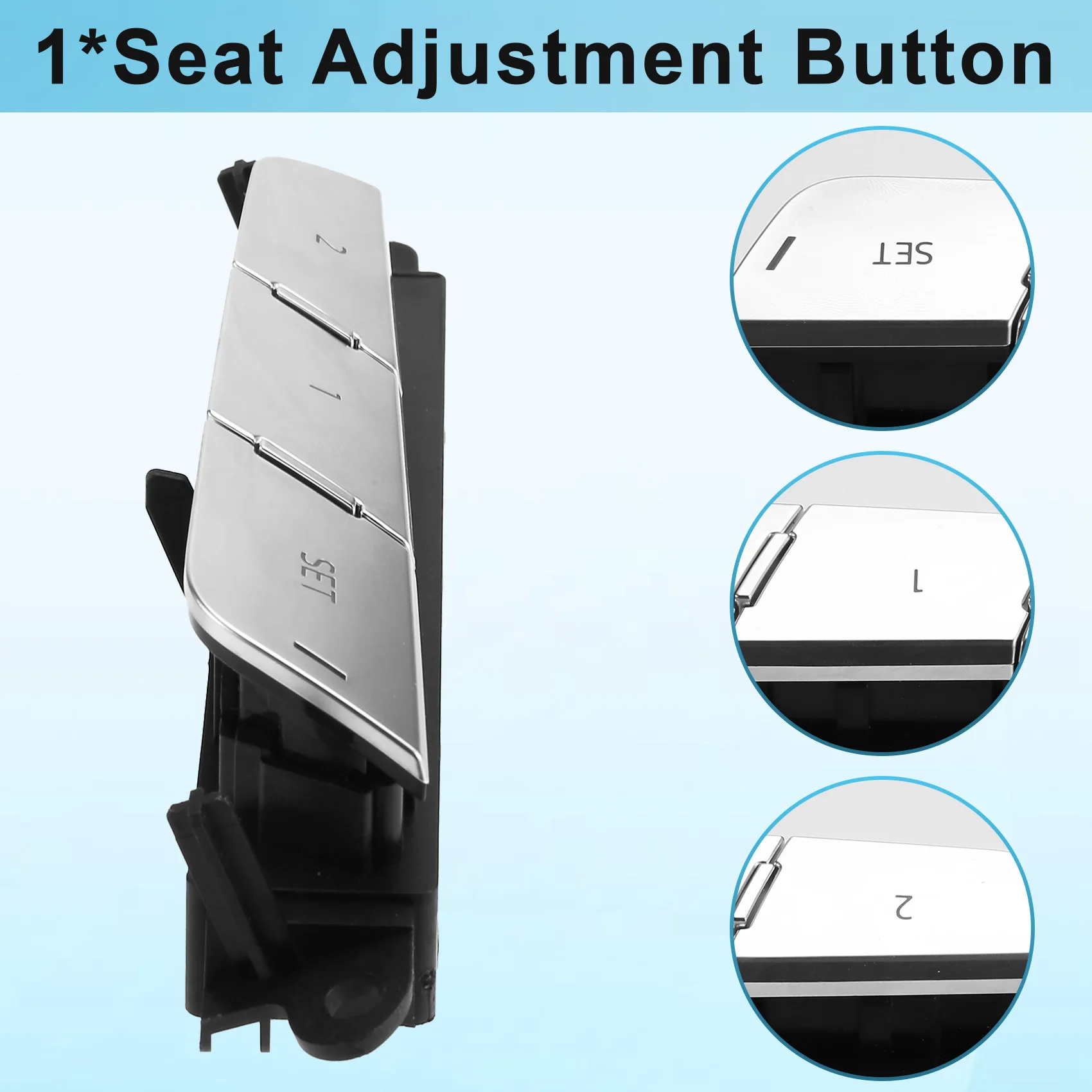 

# 12C автомобильные детали и аксессуары, кнопка регулировки памяти сиденья для Audi A6 C8 A7 2019-2024, черный и серебристый