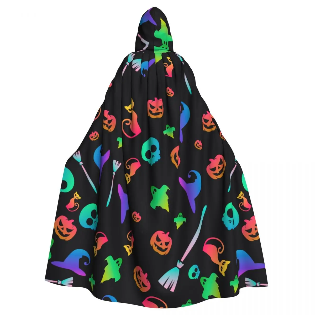 Halloween Elements Hooded Cloak Polyester Unisex Witch Cape Costume Accessory