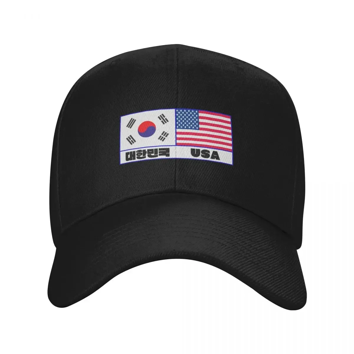 

South Korea flag & USA flag Baseball Cap Visor Anime party Hat custom Hat Women's Beach Outlet 2025 Men's