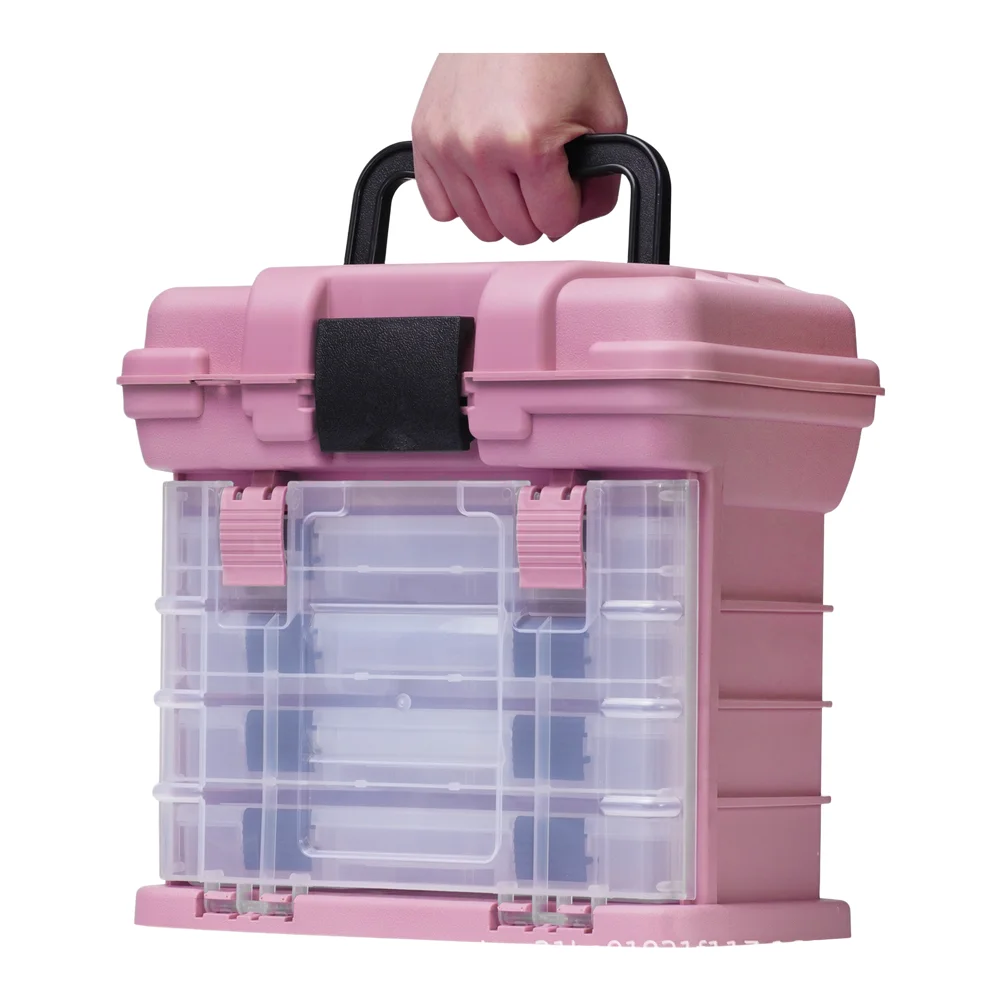 釣り道具箱-多くの引き出しと大容量を備えたポータブルデザイン、フック、ルアー、釣り道具用
