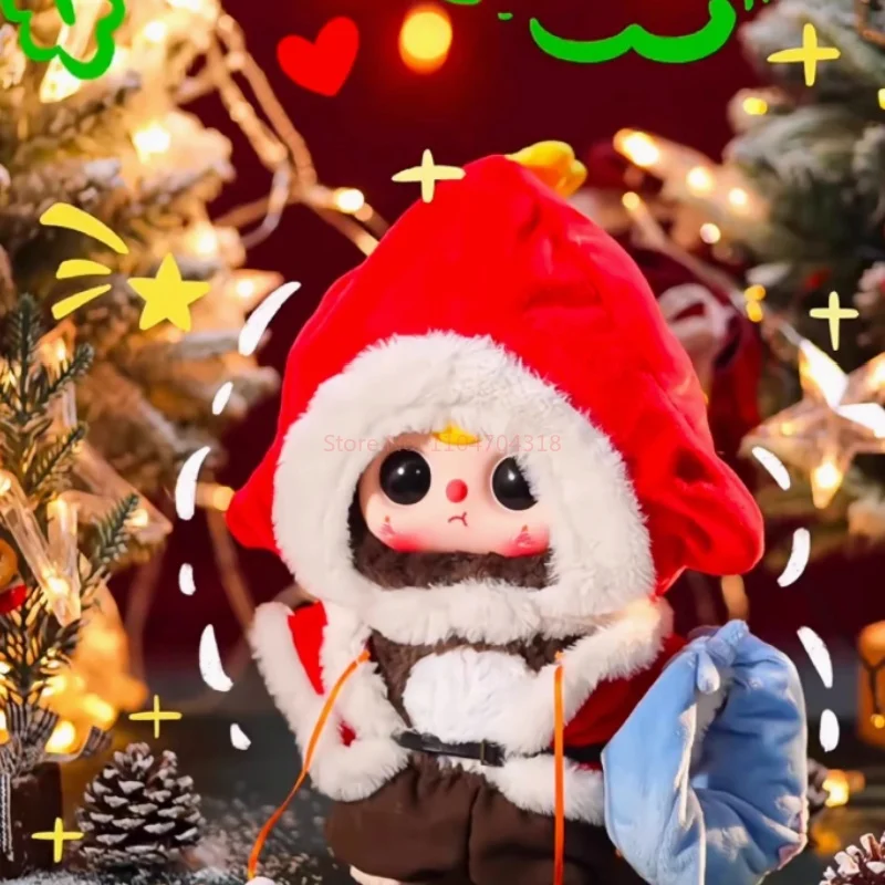 Original Baby Three 400% Navidad estilo limitado muñeca de vinilo Kawaii personaje de muñeca colección de bebé grande caja ciega lindos juguetes regalos