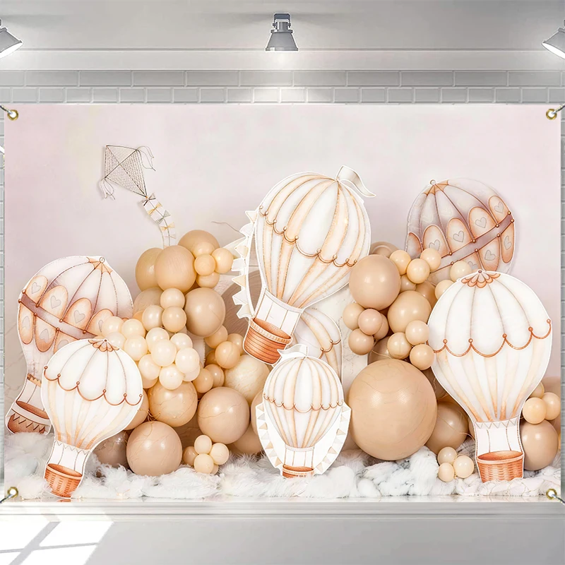 

LS Follow Your Beary Sweet Dreams Backdrops Hot Balloons Theme Kids Baby Birthday Cake Smash Photocall Backgrounds