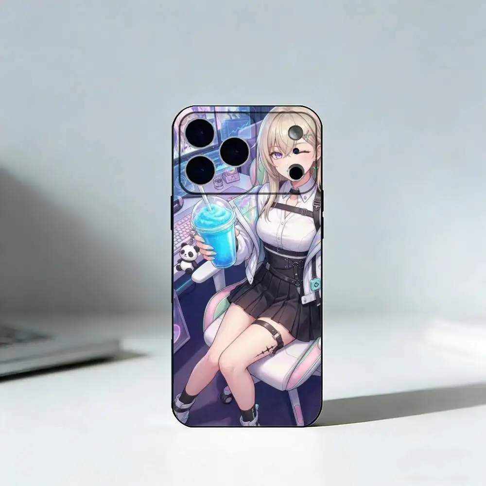 L-Lynae  W-Wuthering Waves  Phone Case For iPhone 17,16,15,14,13,12,11 Plus,Pro Max, Black Silicone Cover