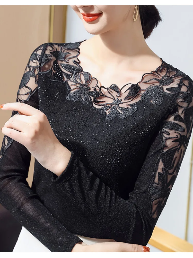 Lace Patchwork Modern Dance Wear Ballroom Tops Latin Women Elegant Line Dancewear Traditional Costume Jazz Adult T-shirt 2024