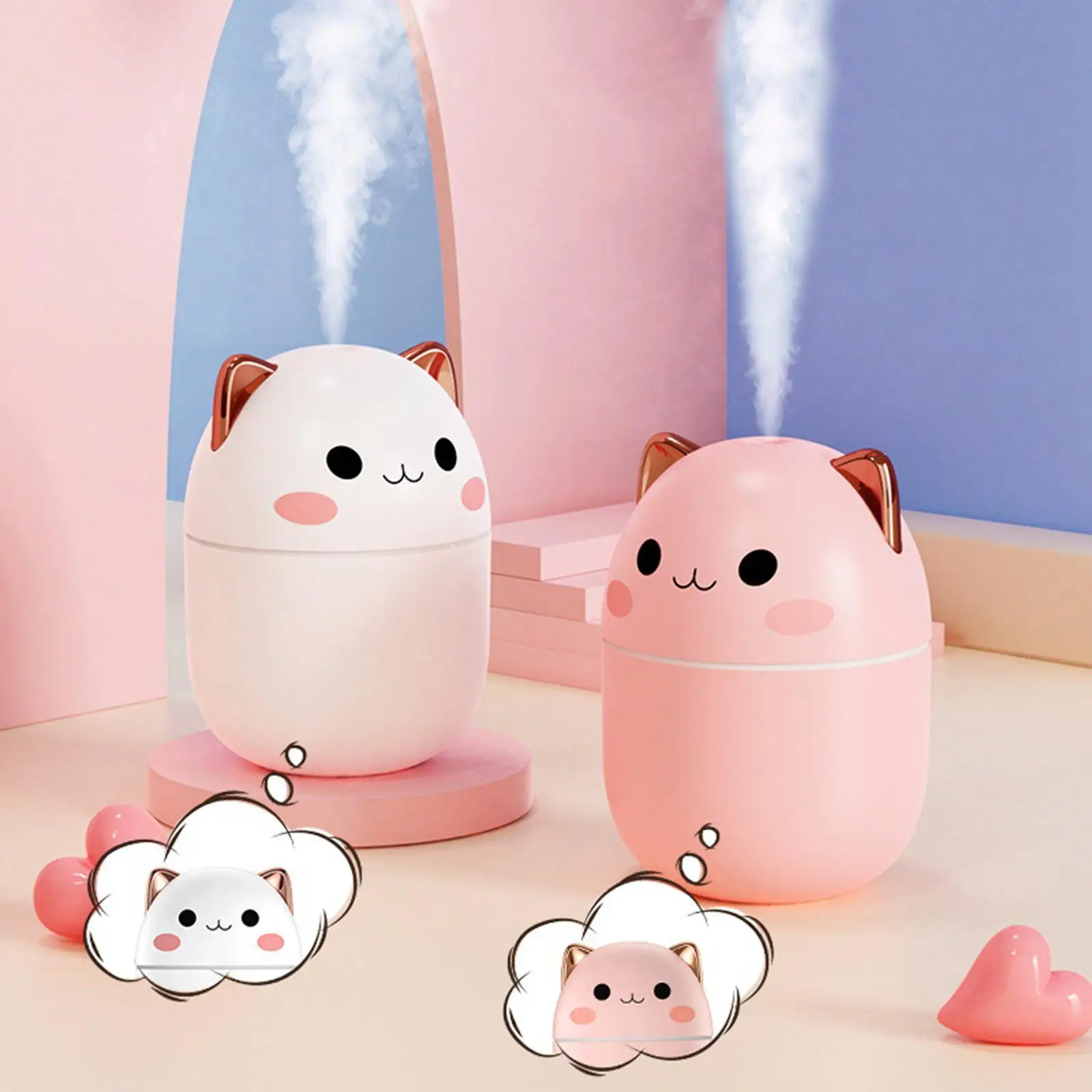 

250ml Mini Cute Air Humidifier Essential Oil Humidificadores Home Bedroom Aroma Diffuser Purifier Cool Mist Maker umidificador