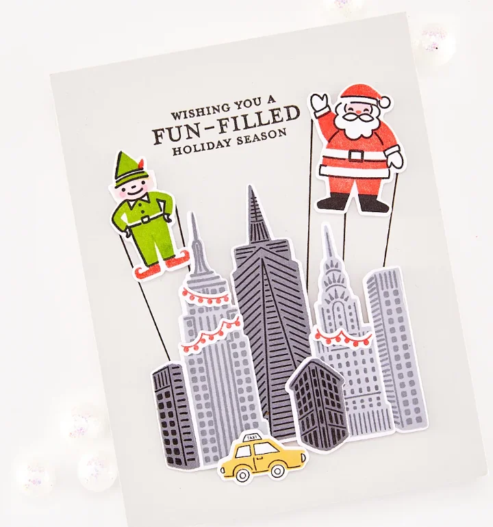 September 2026 Fun Add Ons Parade City Skyline Metal Cutting Dies Clear Stamp for DIY Making Card Scrapbook Embossed Decoration