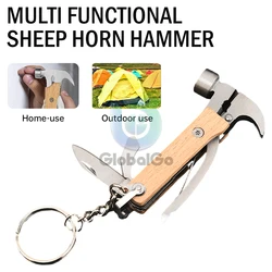 Portable Multi Tools Claw Hammer Lifesaving Hammer Knife Multi-Function Stainless Steel Pliers Emergency Claw Camping Equipment