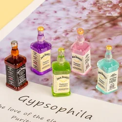 Kawaii Wine Bottle Beer Beverage Bottles Figurines DIY Accessories Dollhouse Home Decor Miniatures Fairy Garden Ornaments Toys