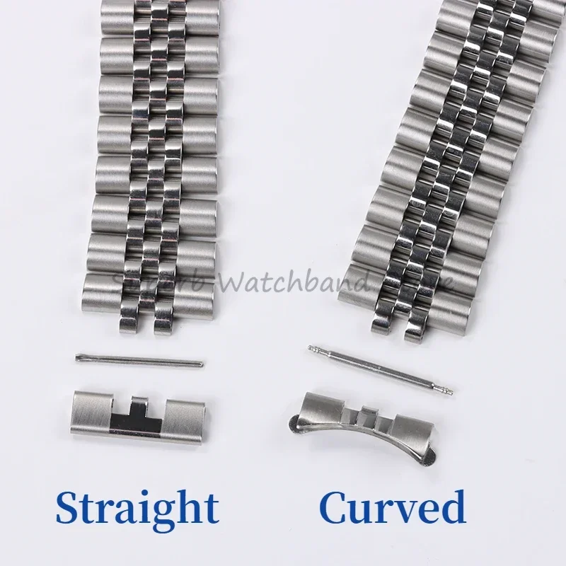 20mm 22mm Stainless Steel Watch Band Straight Curved End Link for Seiko SKX007 Connector for Jubilee Oyster Adapter 2pcs