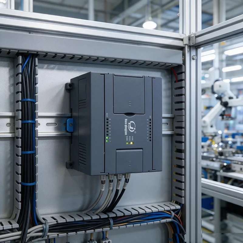 plc-con-salida-de-transistor-8io-lan-rs485-232-2ai-2ao-salidas-de-pulso-gx-wroks2-salida-npn-modbus-rtu-tcp-diagrama-de-escalera-plc-qj-3u16mt
