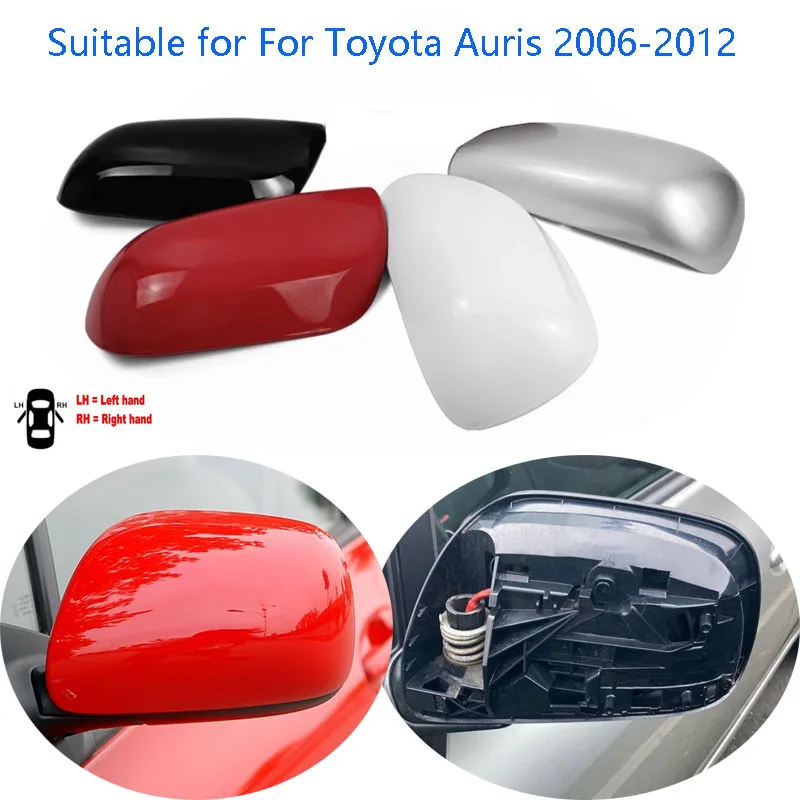 Accesorios de coche para Toyota Auris 2006 ~ 2012, cubierta de espejo retrovisor, carcasa de espejo inverso