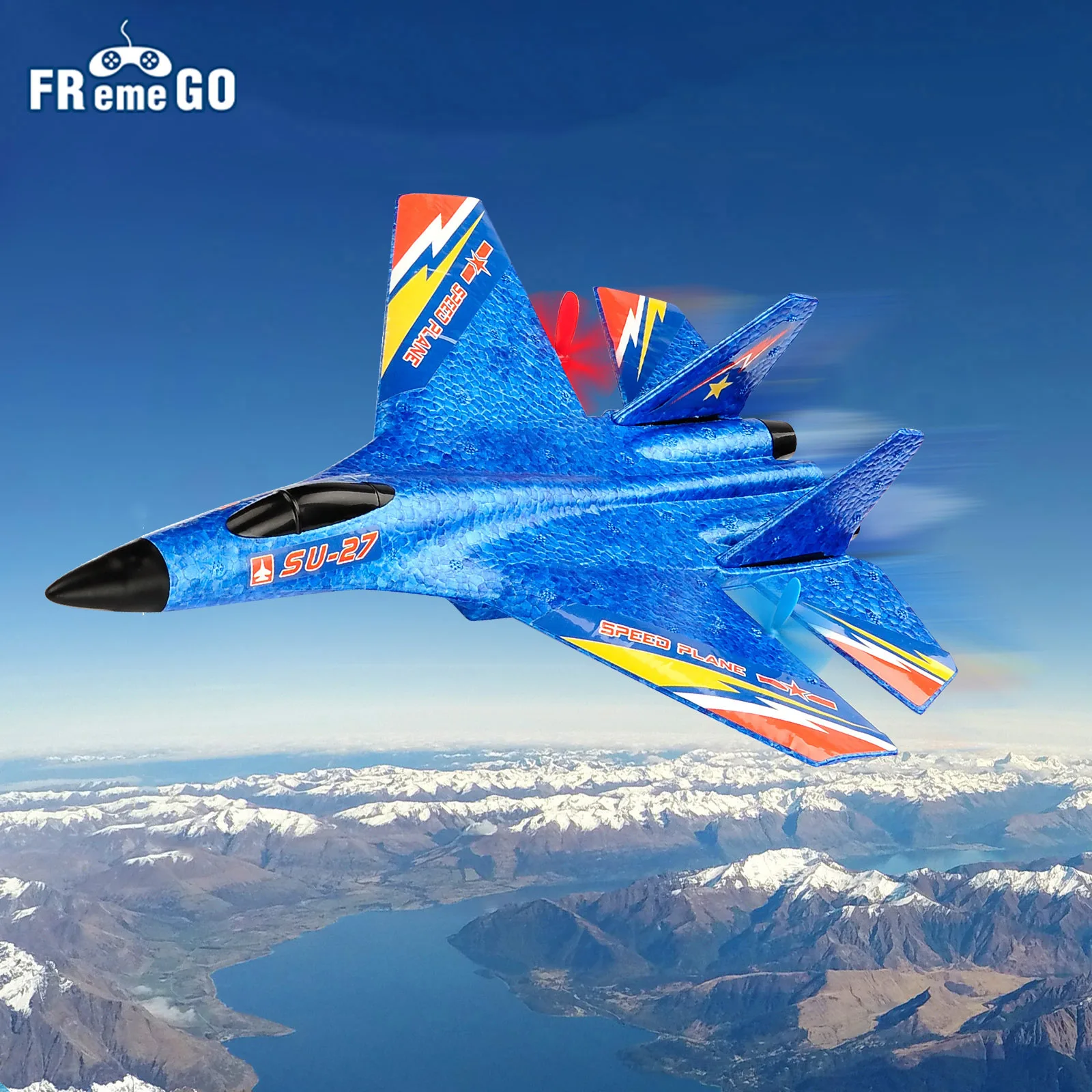 FREMEGO RC Aircraft SU-27 RC Plane 2.4G Radio Control Glider Remote Control Fighter Glider Foam Airplane Boys Toys for Children