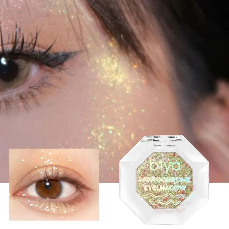 Paleta de sombra de ojos de maquillaje, disco de sombra de ojos Mono, brillo fino, perfecto para el puente de la nariz, las esquinas de los ojos