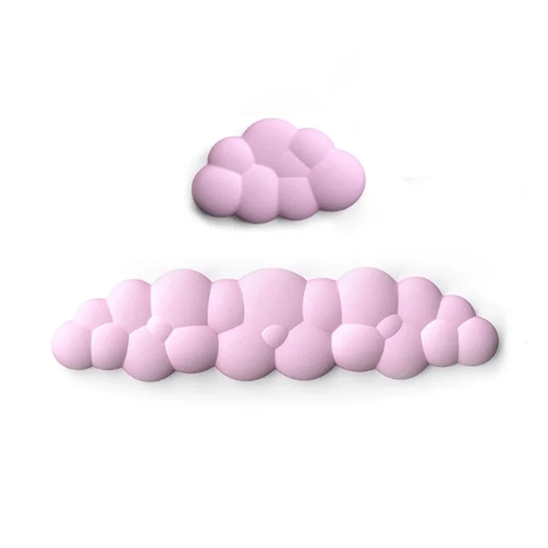 Cloud Shape Keyboard Wrist Rest Pad PU Memory Foam Anti-Slip Base for 68 87 100 Keys Keyboard