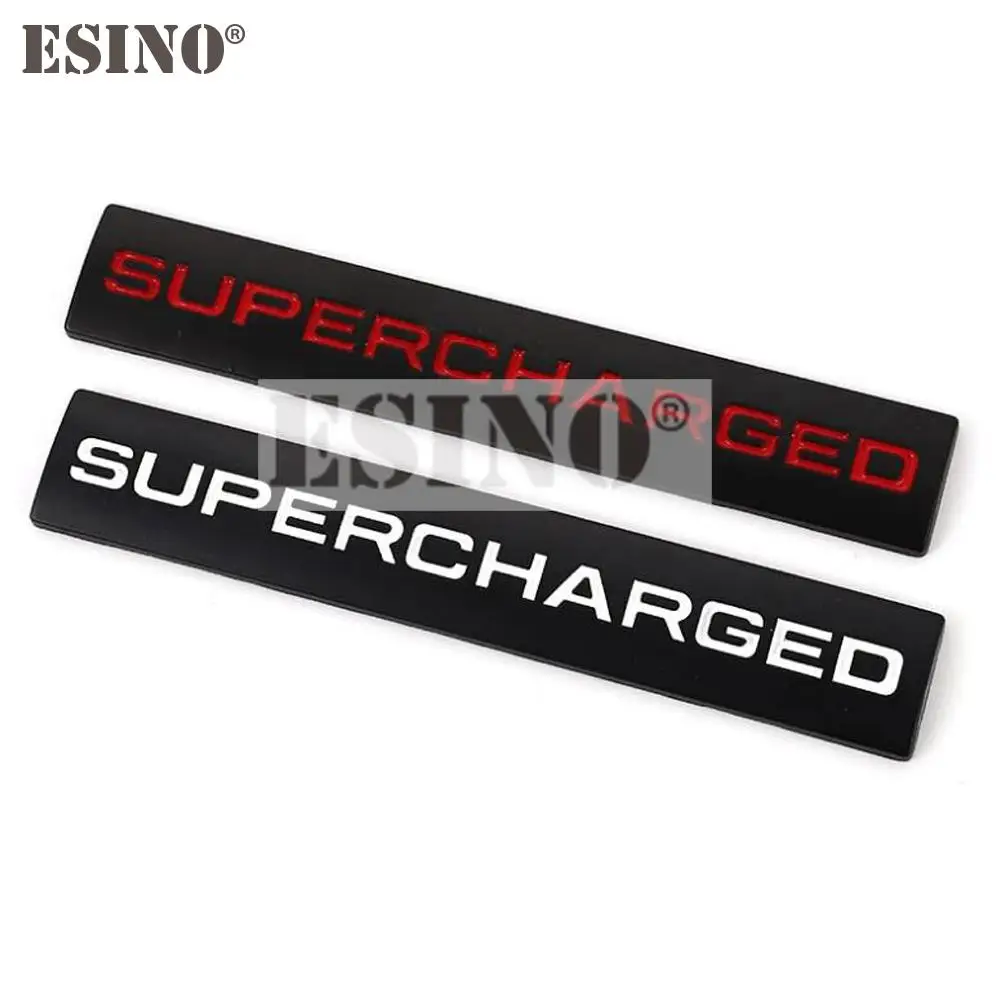 Car Styling Supercharged Logo 3D Metal Chrome Zinc Alloy Emblem Badge Decal Auto Accessory for Land Rover Ranger Rover