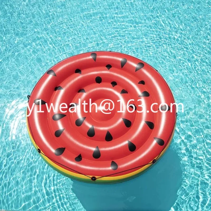Water pet family yacht inflatable floating bed watermelon floating air cushion adult floating row swimming ring