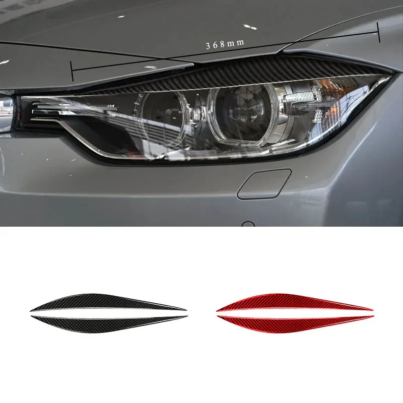 

For BMW 3 Series F30 320i 325i 2013-2015 Accessories Carbon Fiber Car Headlight Eyebrow Eyelids Trim Cover Decoration Stickers