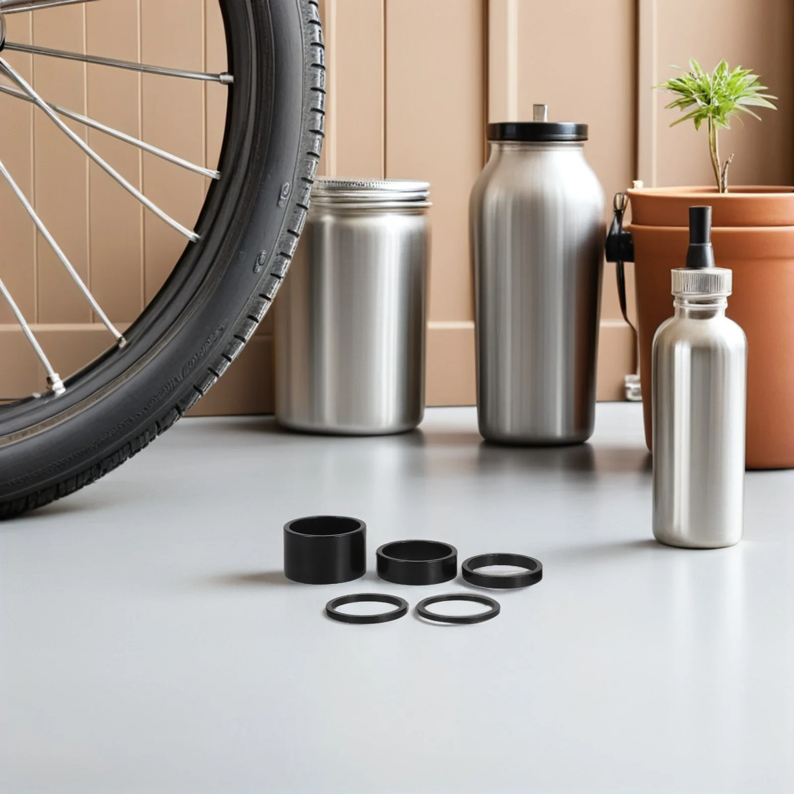 

25Pcs Bicycle Front Fork Washer Aluminum Alloy Mountain Bike Headset Spacers Threadless Stem Spacers Cycling Bike Taper Washer