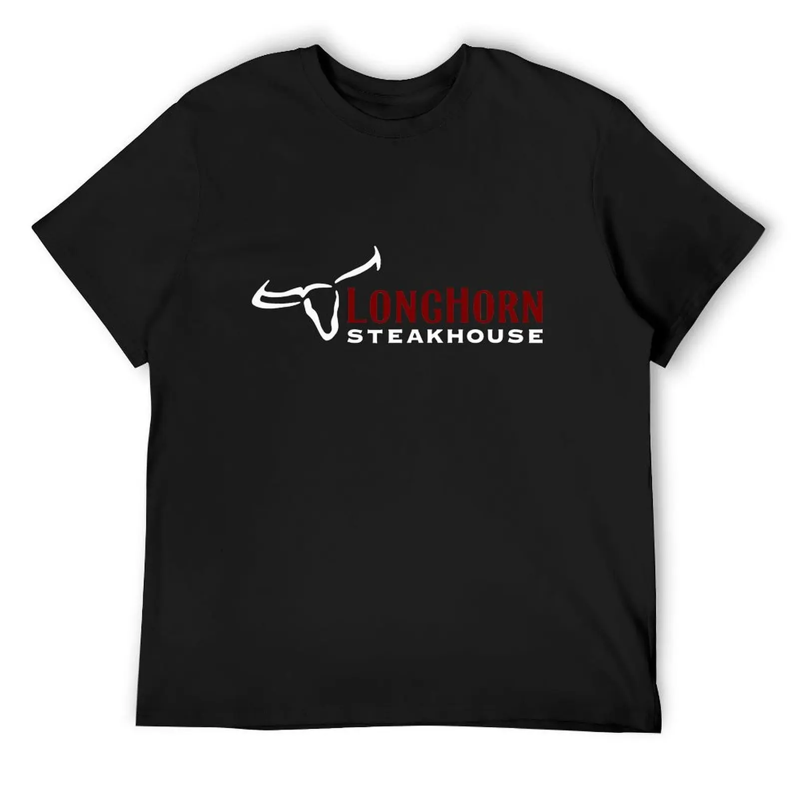 Longhorn-New-York-Steakhouse-Restaurant-Food-Logo-Cool- Camiseta camisas de diseñador Camiseta para hombre