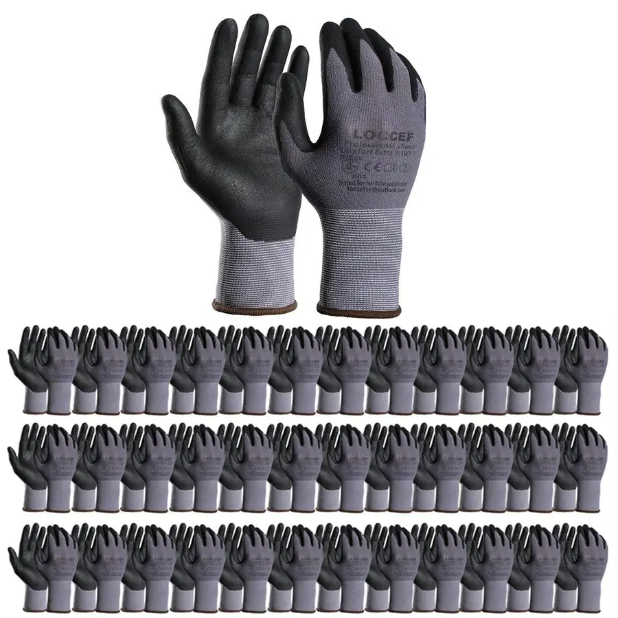 

Safety Work Gloves MicroFoam Nitrile Coated12 Pairs,Seamless Knit Nylon Gloves,Home Improvement,MicroFoam Gloves